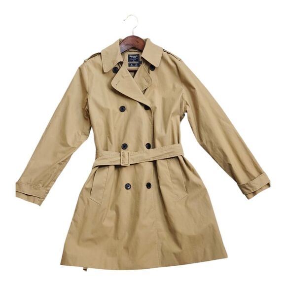 NWT Abercrombie & Fitch Classic Tan Trench Coat Size XL - Picture 8 of 14